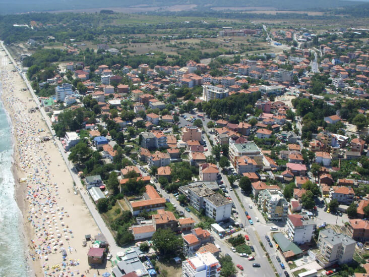 Obzor Bułgaria - widok z lotu ptaka