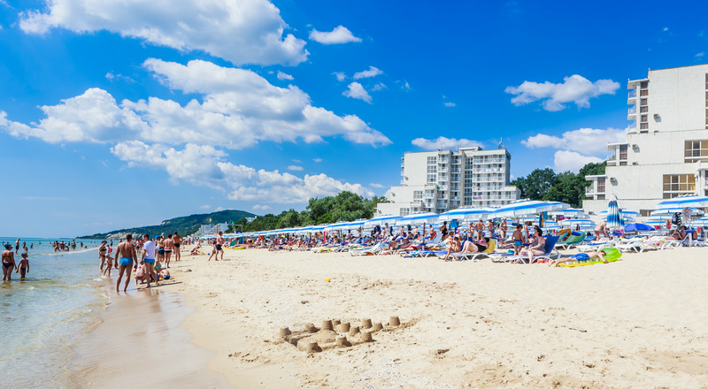 Beach in Albena, Bulgaria, Black sea