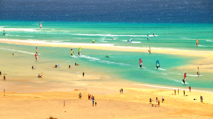 Fuerteventura Klimat, Pogoda i Temperatury. Plaża Sotavento